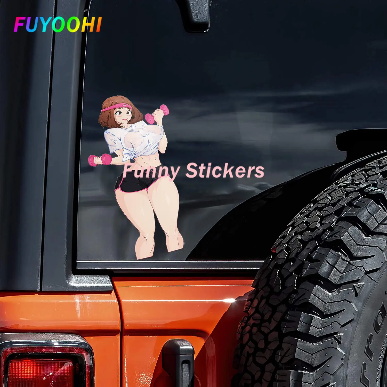 FUYOOHI модные стикеры OCHACO URARAKA моя геройская Академия тренировки сексуальные автомобильные стикеры Мультяшные креативные стильные милые наклейки для автомобиля