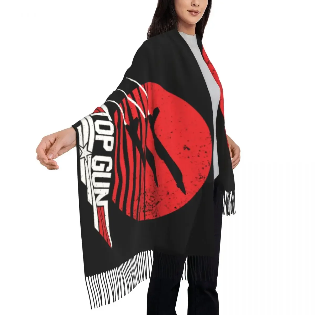 Модные шарфы Maverick с рисунком фотообои зимние женские Topgun