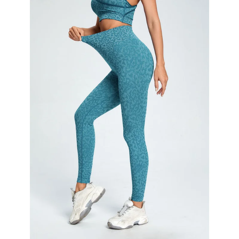 Women Seamless Yoga Pants High Elastic Sports Fitness Legging Leopard Print Sexy Butt Lifting Leggings Running Training Leggings