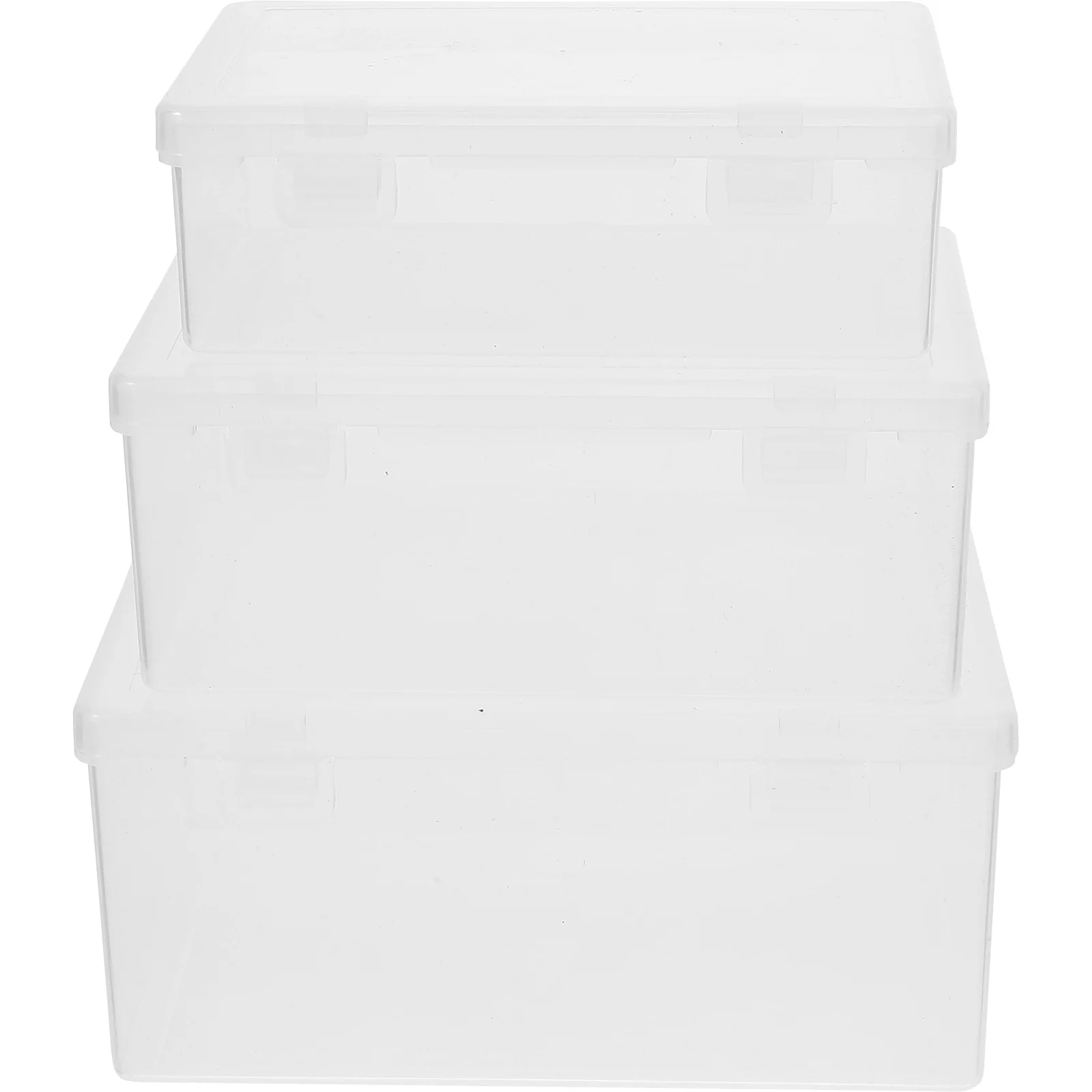 

3 Pcs Card Sleeve Storage Box Display Case Tarot Plastic Organizer Hard Protectors Business Place Cards Holder Flash