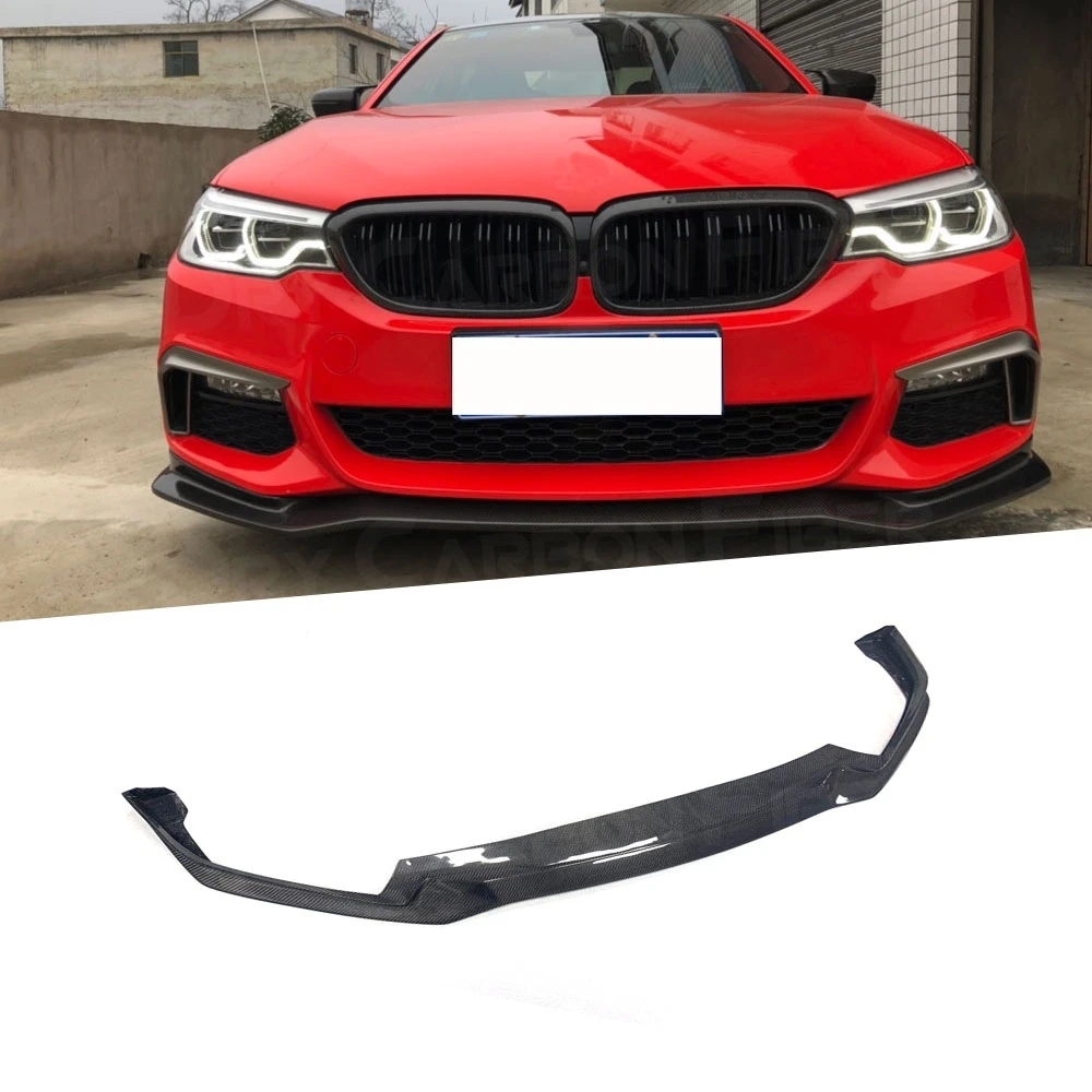 

Real Carbon Fiber Front Lip Spoiler For BMW 5 Series G30 G31 G38 520i 530i 540i M Sport 2017 2018 2019 Car Bumper Chin Guard