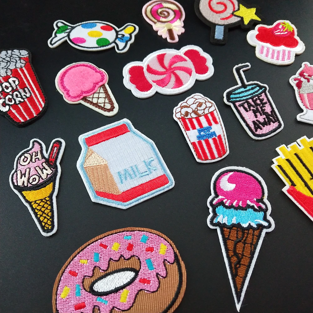 30 стилей яркие патчи с мороженым детские наклейки сделай сам наклейка утюгом