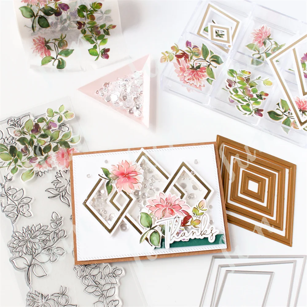 DIY Nested бриллианты новые металлические пресс-формы Горячая фольга пластина ручной