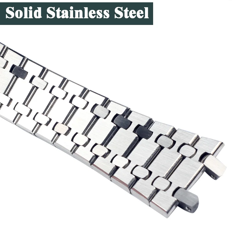 Stainless Steel Watch Band For Audemars Piguet Ap Royal Oak Solid Men Women Strap Chain Watch Accessories Watch Bracelet Chain