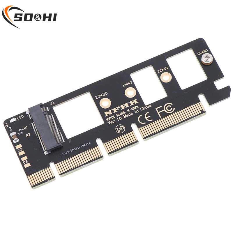 

NGFF M Key M.2 NVME AHCI SSD To PCI-E PCI Express 3.0 16x X4 Adapter Riser Card Converter For XP941 SM951 PM951 A110 SSD