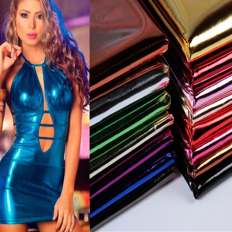 

Stretchy Bronzing Fabric Spandex Wedding Costume DIY Stage Cosplay Doll Dress 150*50cm