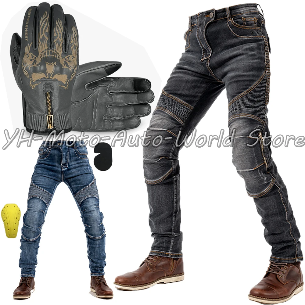 Senior Moto Jeans Protection Glove HD Racing Motorbike Drop Gloves Helmet Pants For Women Men Man Protective Parts Motorcycle enlarge