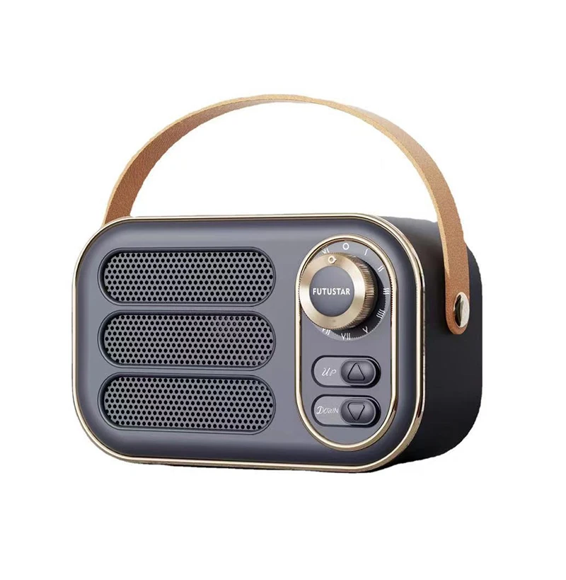 

Retro Bluetooth 5.0 Speaker Portable Wireless Subwoofer 3D Stereo Surround Outdoor Creative Audio Support AUX TF Call Function
