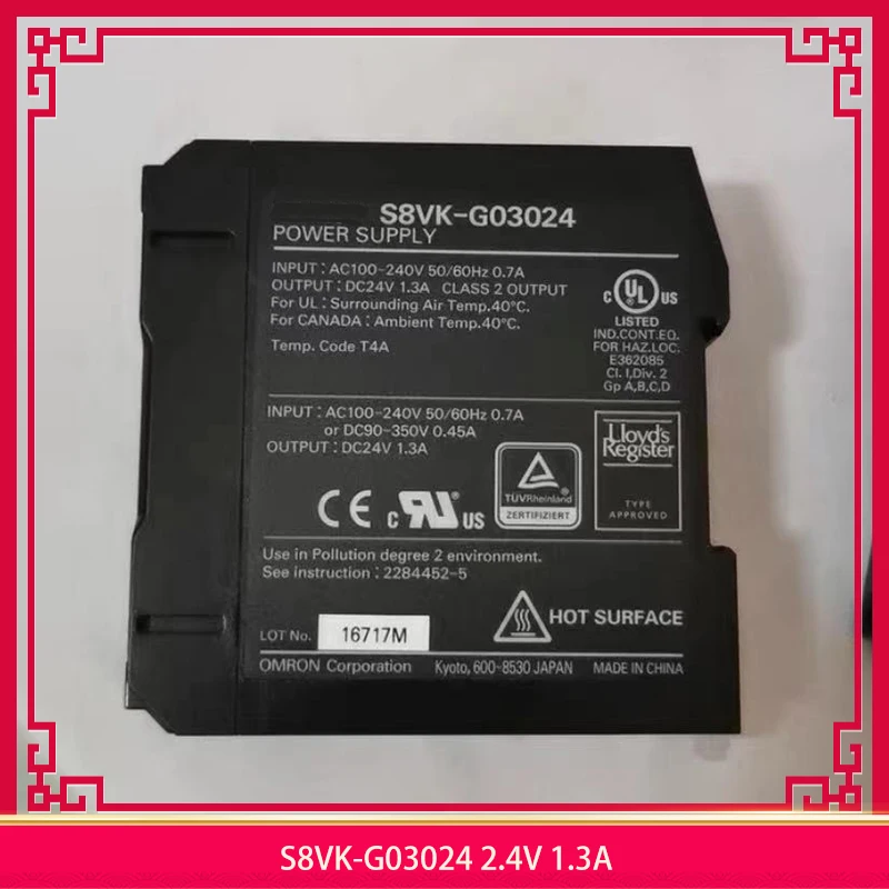 

S8VK-G03024 2,4 V 1.3A для Omron, импульсный источник питания, идеальный тест