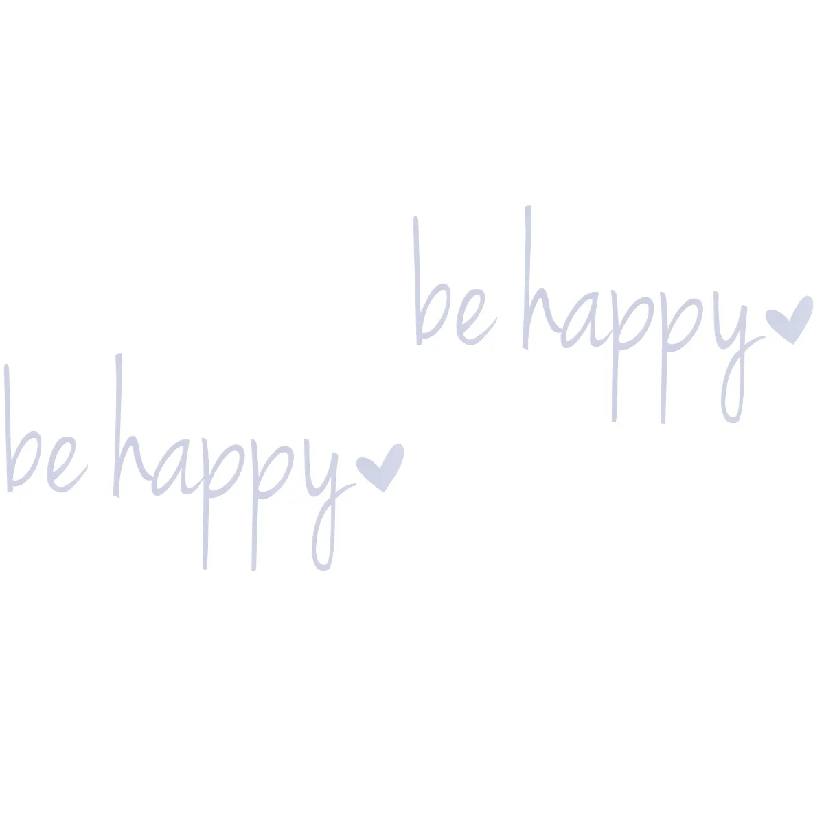 

2pcs 14x75CM Car Stickers Be Happy Decal Vinyl Sticker For Windows Walls Trucks Laptops (White)