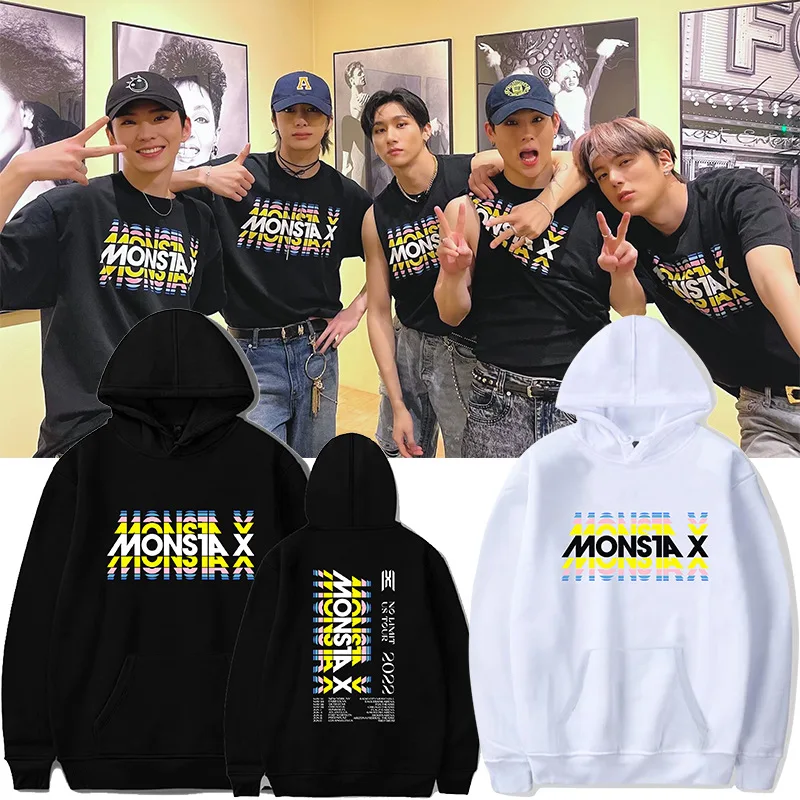 

MONSTA X Hoodies 2022 US TOUR Hoodie Sweatshirts Kpop Support Hoodies for Men Women