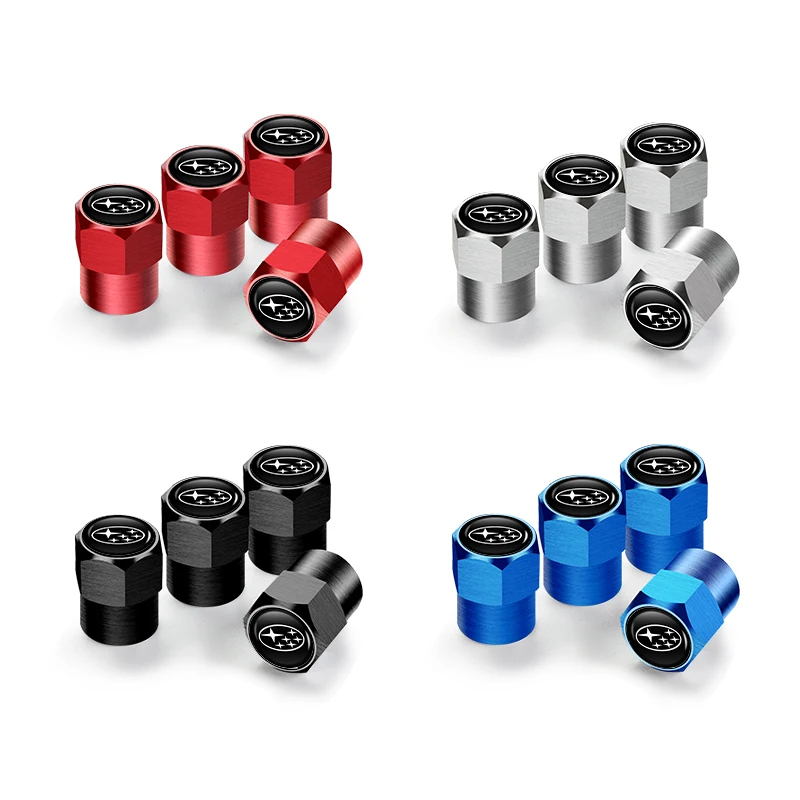 

4Pcs/Lot Tire Valve Stem Caps Aluminum Dustproof Car Wheel Air Valve Covers for Subaru Forester Xv Outback Legacy Impreza