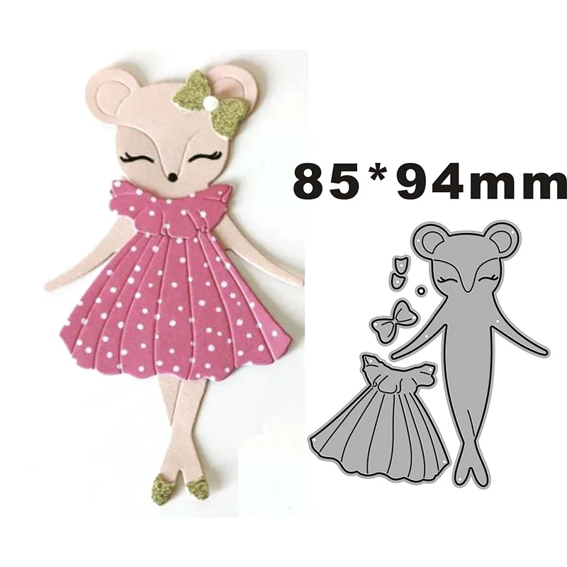 

Новинка 2022, изображения животных в юбке, металлические Вырубные штампы для «сделай сам», скрапбукинг, изготовление открыток, тиснение, ремесло, декоративные без штампов