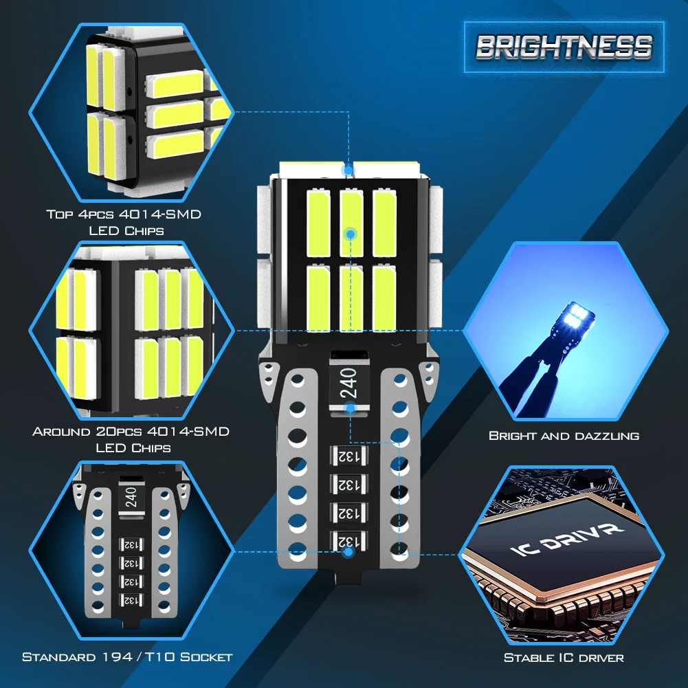 2 шт. автомобильные лампы T10 W5W для Mazda MX5 CX5