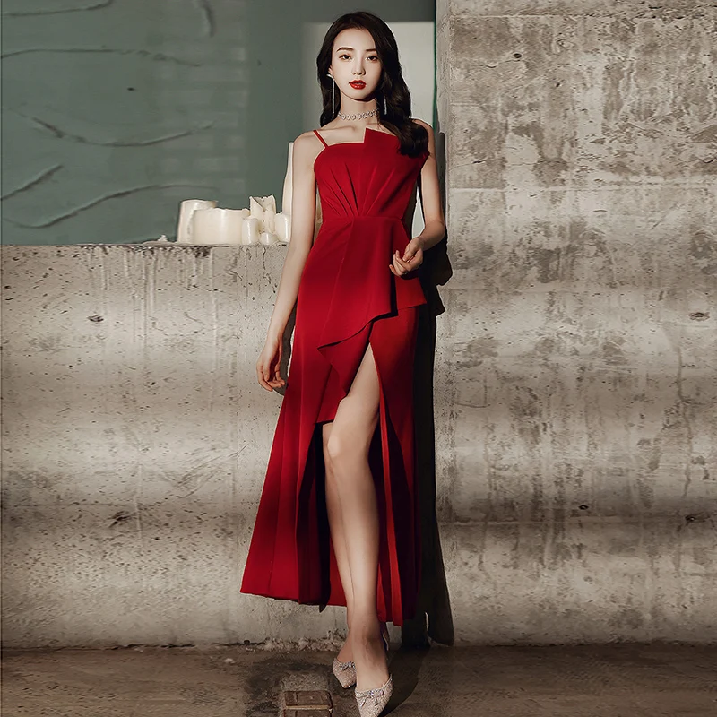 

Сексуальные вечерние платья для женщин, новинка 2022, высококачественное платье без косточек с высокой талией и открытой спиной, платье с вор...