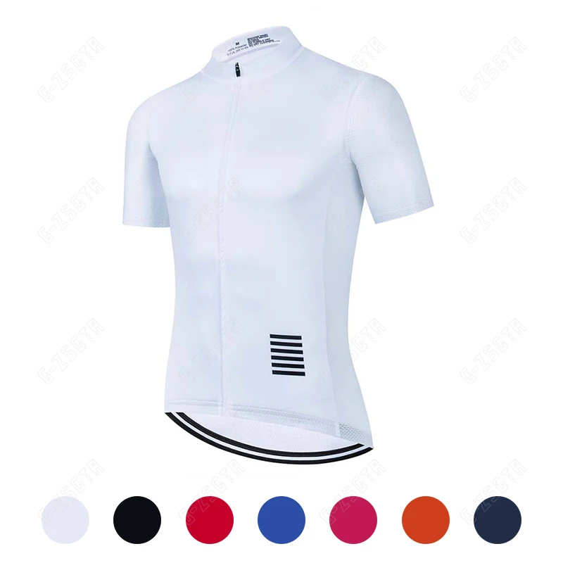 

Men Cycling Jersey Quick Dry White Cycling Clothing Bicycle Short Sleeves MTB Mallot Ciclismo Enduro Shirts Bike Clothes Uniform