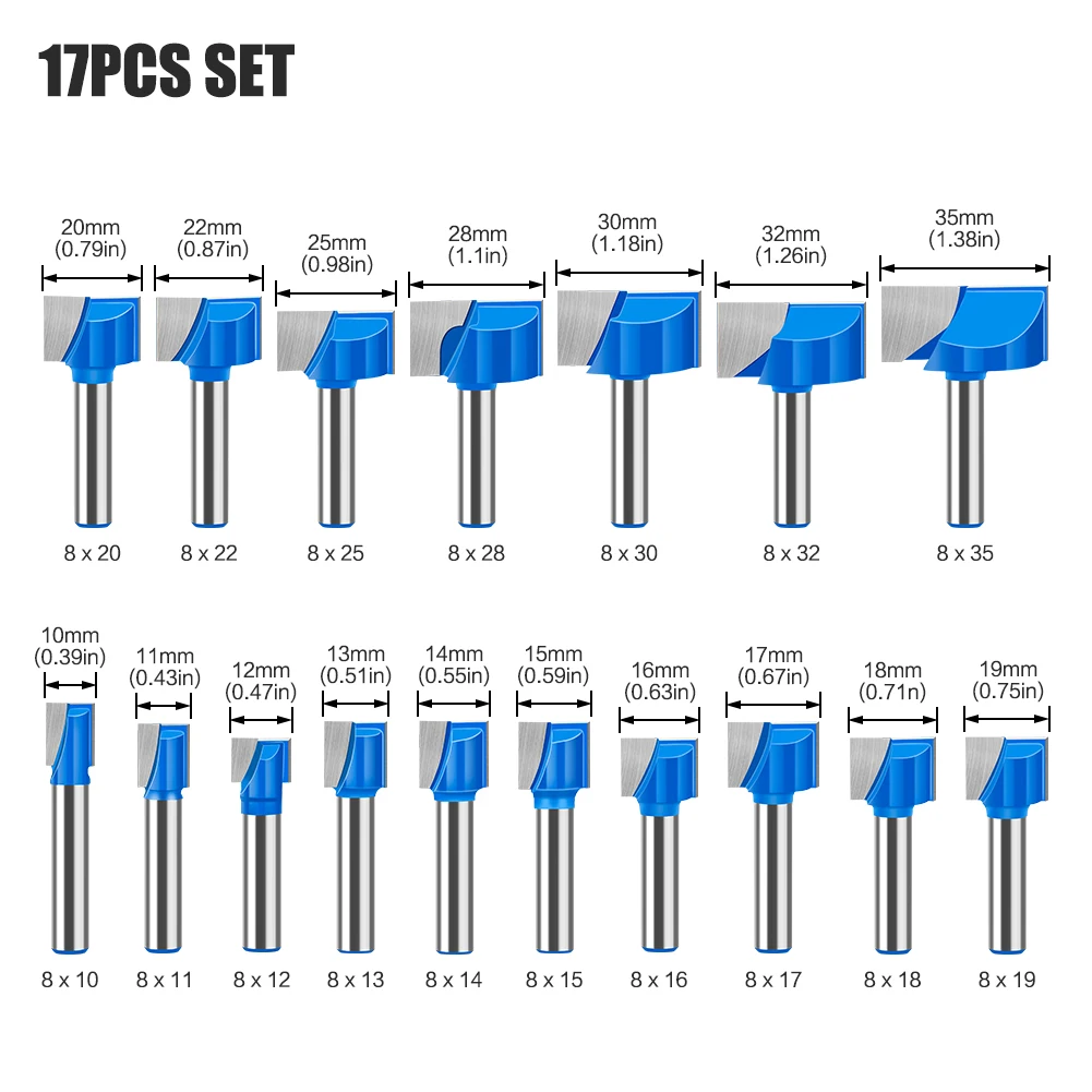 

4-17 шт., концевые фрезы 8 мм, 10-32 мм