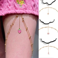 fruit pendant elastic simple leg ring body chain womens sweet and cool chain thigh chain