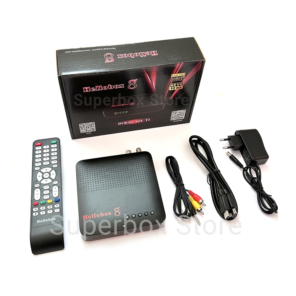 Hellobox 8, спутниковый ресивер DVB-S2S2XT2, DVB-плеер, встроенный Wi-Fi H.265 HEVC Full HD 1080P, телеприемник hellobox8 (art.: 3920cb028f57e) - 3920cb028f57e