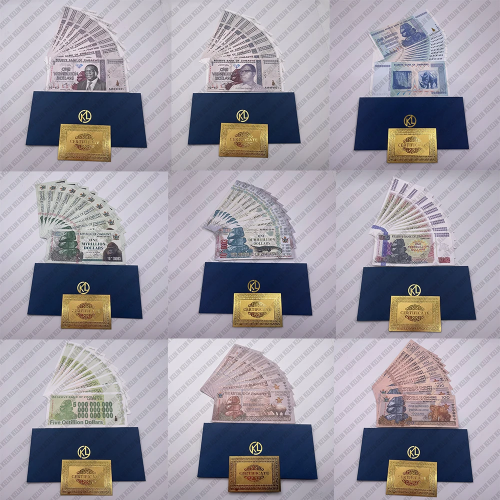 

10pcs Zimbabwe Paper craft banknote zimbabwe quintillion Yottalillion zettalilion myrillion decillion centillion prop money gift