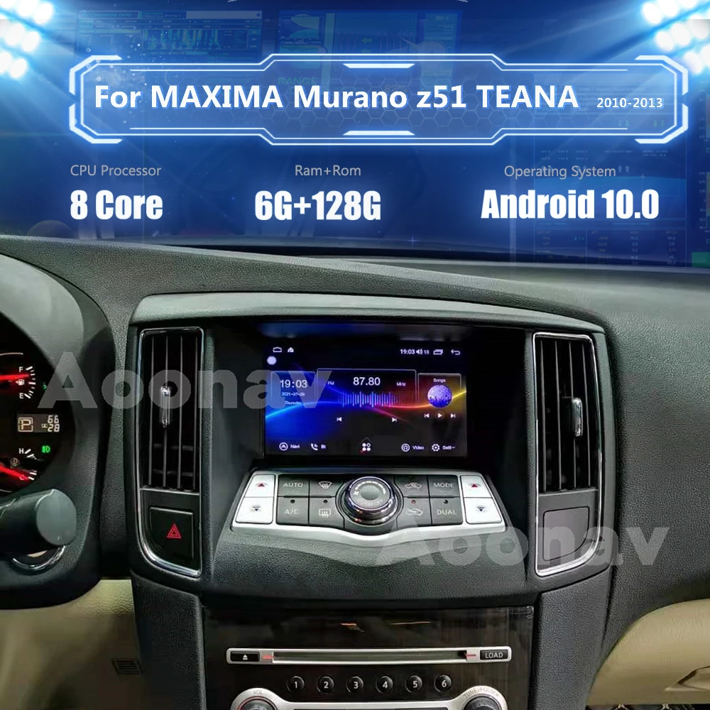 

2din Android multimedia player For Nissan MAXIMA Murano z51 TEANA Car radio 2010-2013 stereo Google wireless carplay