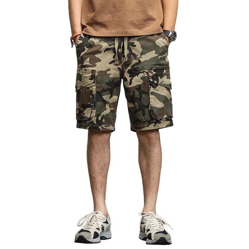 

2022 New Summer Camouflage Tactical Overalls Shorts Men Sports Jogging Military Shorts Men Cotton Casual Loose Men Shorts