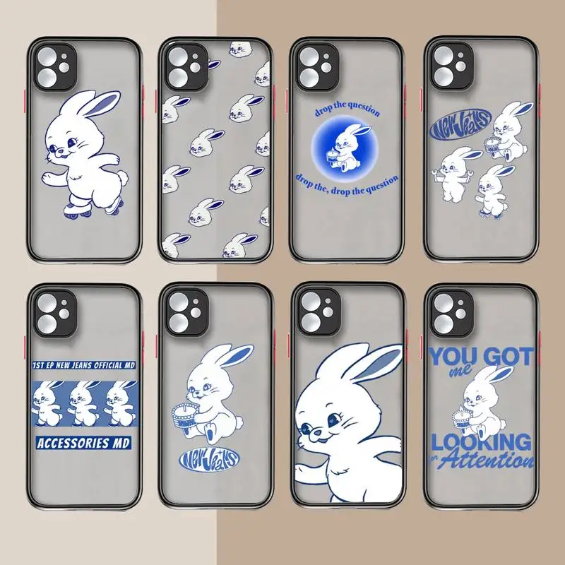 

Kpop NewJeans Phone Case matte transparent For iphone 14 11 12 13 plus mini x xs xr pro max cover