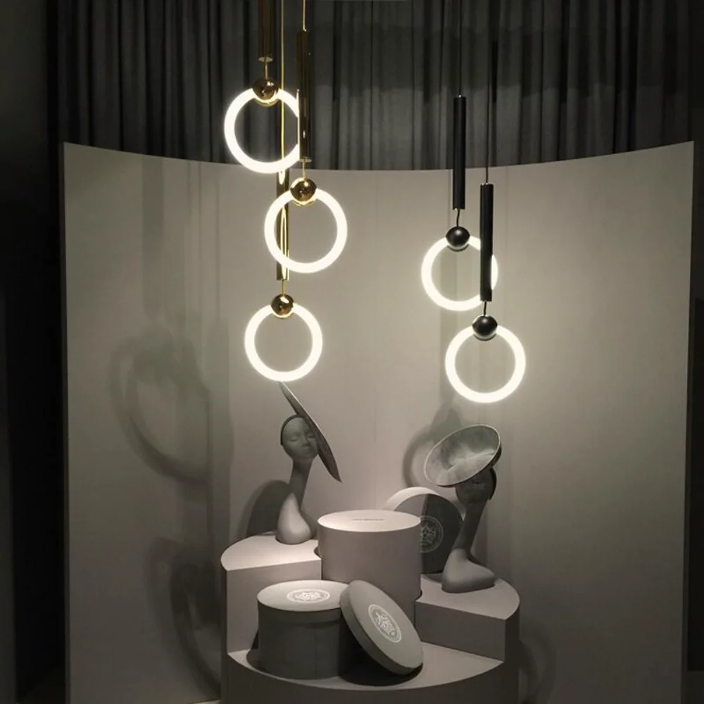 

Simple LED chandelier for small bedside lamp Nordic golden atmosphere decorative lighting 110V 220v