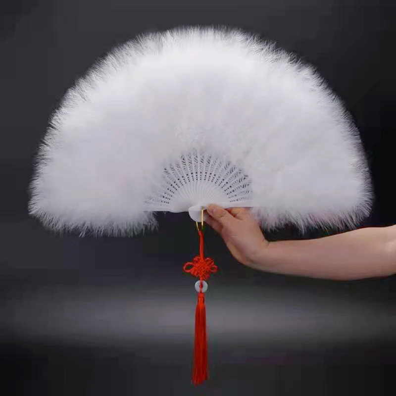 

5/10/15 Pcs Thickened Feather Fan Cheongsam Catwalk Stage Performance Dance Fans Wedding Craft Ornament Home Decoration