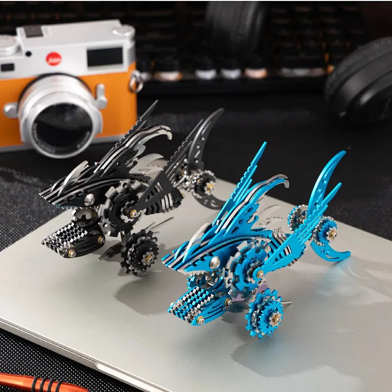 Фото MOKR Акула Ju Chi Sha 3D металлические головоломки игрушки и подарок DIY головоломка модель ручной работы Рождественский Новый год подарок на день рождения №2