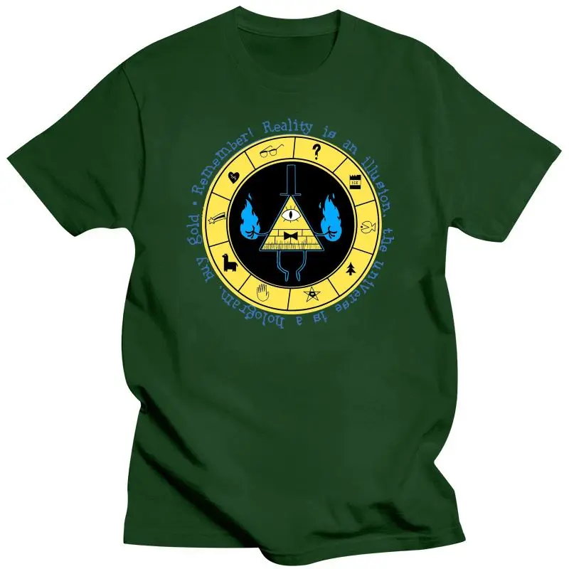 2021 Neu Gravity Fall Bill Cipher Zodiac Wheel Logo T-Shirt S-3XL Cool Casual Tee Shirt |