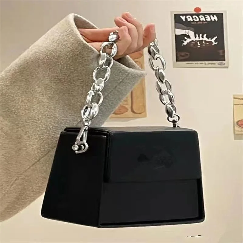 

Роскошная сумка на плечо Xiuya, Корейская элегантная однотонная женская квадратная сумка 2022, трендовые настоящие Модные Портативные Сумки на ...