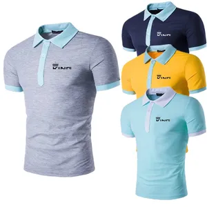 Новые мужские повседневные рубашки поло с коротким рукавом модные летние спортивные рубашки