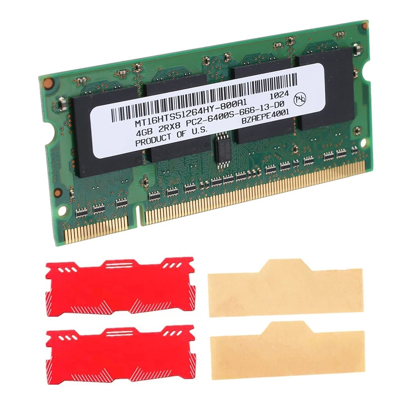 

DDR2 4 гб оперативная память для ноутбука + охлаждающий жилет 800 мгц PC2 6400 SODIMM 2RX8 200 контактов для памяти ноутбука AMD