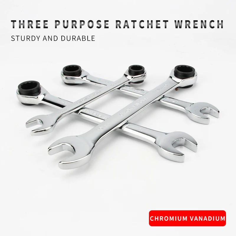 1 шт. двухсторонний Трещоточный ключ с трещоткой двунаправленное автоматическое