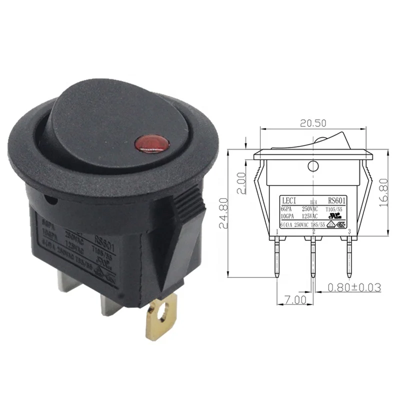 Фонарь с подсветкой ВКЛ./ВЫКЛ. 3 штырька морской кулисный выключатель 12 В лодка