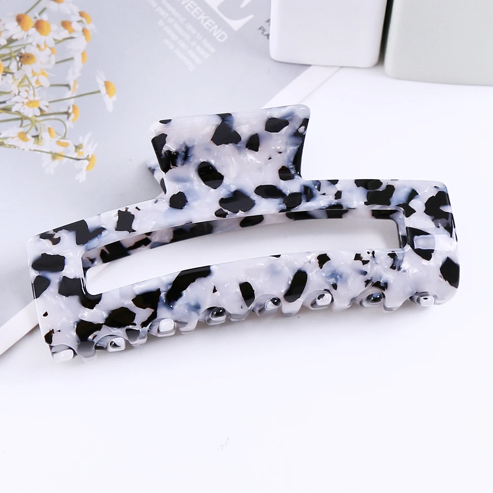 Крупный зажим для волос из ацетатного материала разные цвета длинная заколка