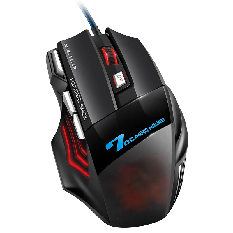 

Mouse Gamer Wired Gaming Mouse RGB Silent Mouse 5500 DPI Ergonomic Mouse With LED Backlight 7 Button For PC Laptop