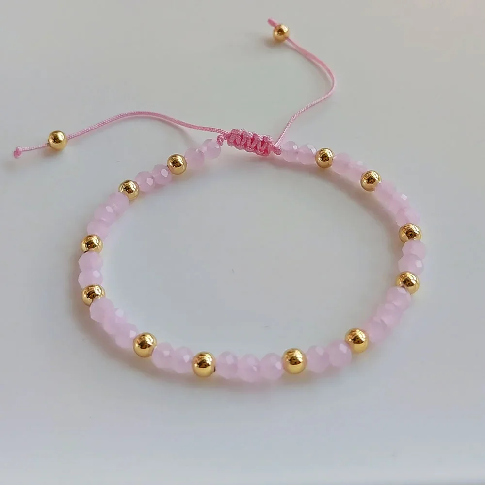 Регулируемый браслет ручной работы со стразами