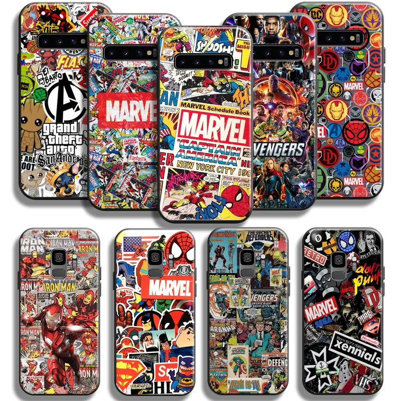 

Marvel Comics Logo Phone Case For Samsung Galaxy S10 5G S9 S8 Plus S10 Lite S10E Funda Soft Carcasa Black Silicone Cover Coque