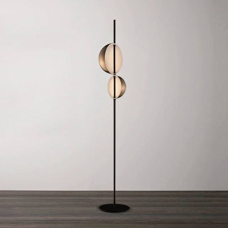 

Vintage luxury floor lamp LED italian post modern lamp For Black Or Gold Double Lampshade minimalist living room standing lamp