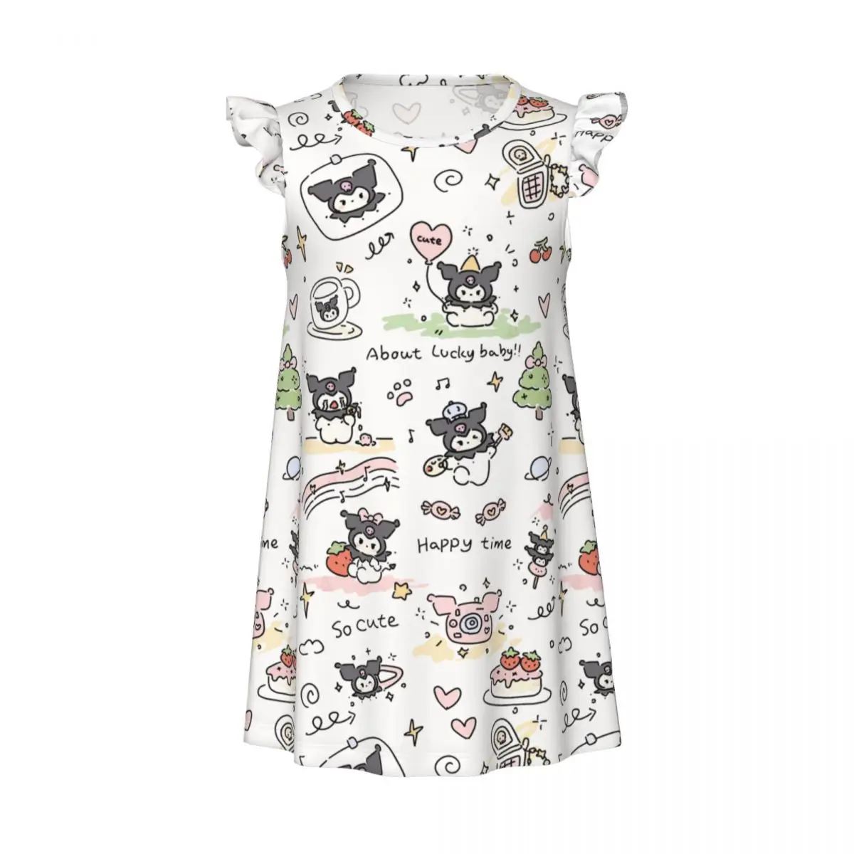 Kuromi Happy Time ночные рубашки платье для маленьких девочек ночная рубашка принцессы