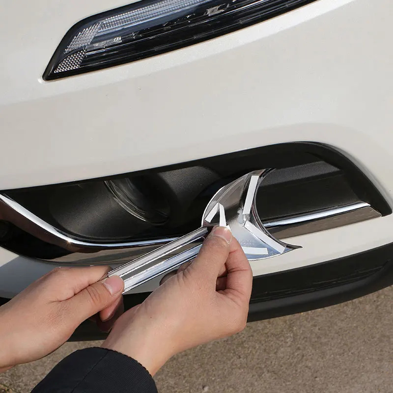 Аксессуары ABS Chrome Car Front Fog Lights Trim Lamps Cover для Renault Koleos MK II Samsung QM6 2017-2020.