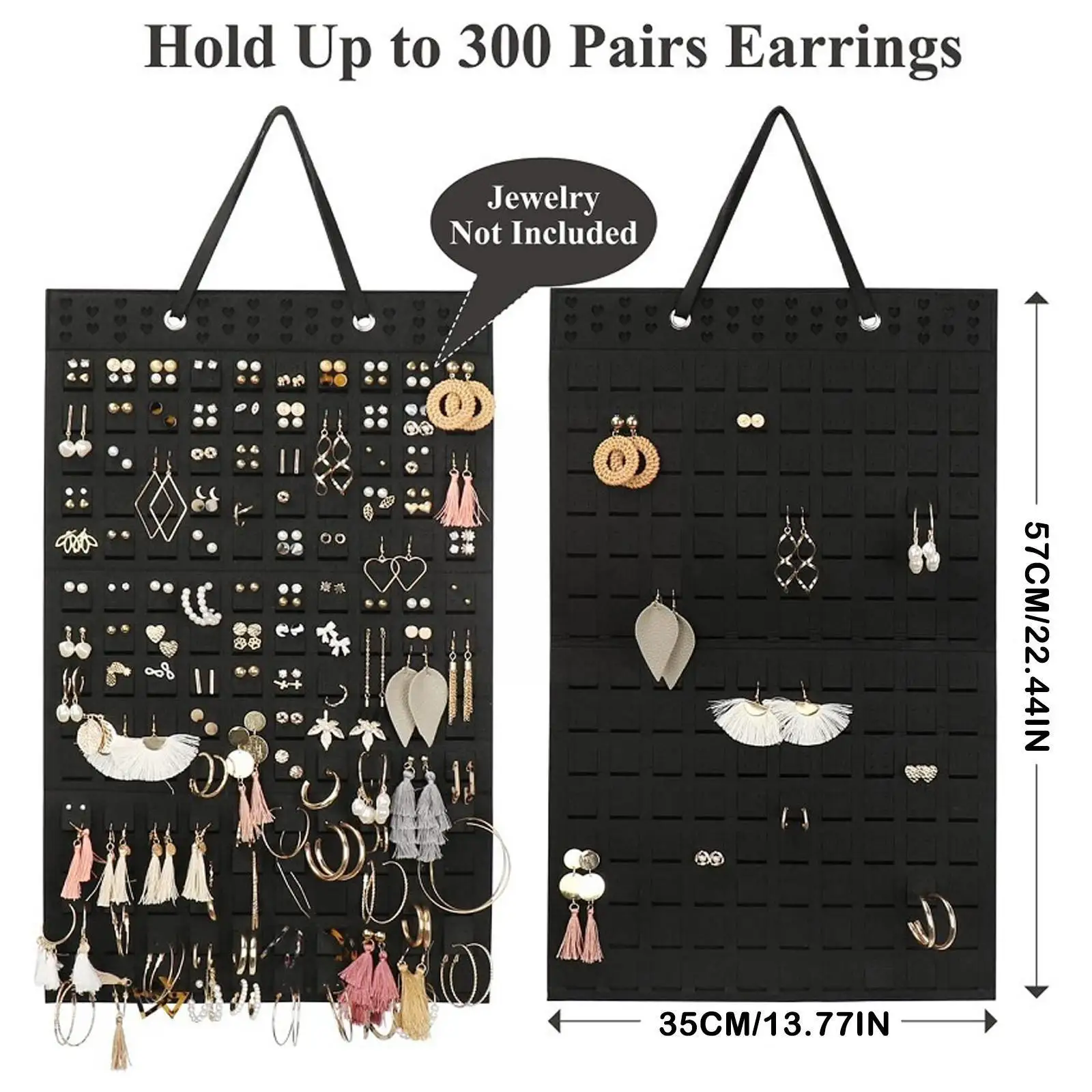 

Earring Hanging Storage Necklace Ring Jewelry Organizer Soft Pocket Material Big Wardrobe Felt Holder Wholesale Bags Displa D6R5