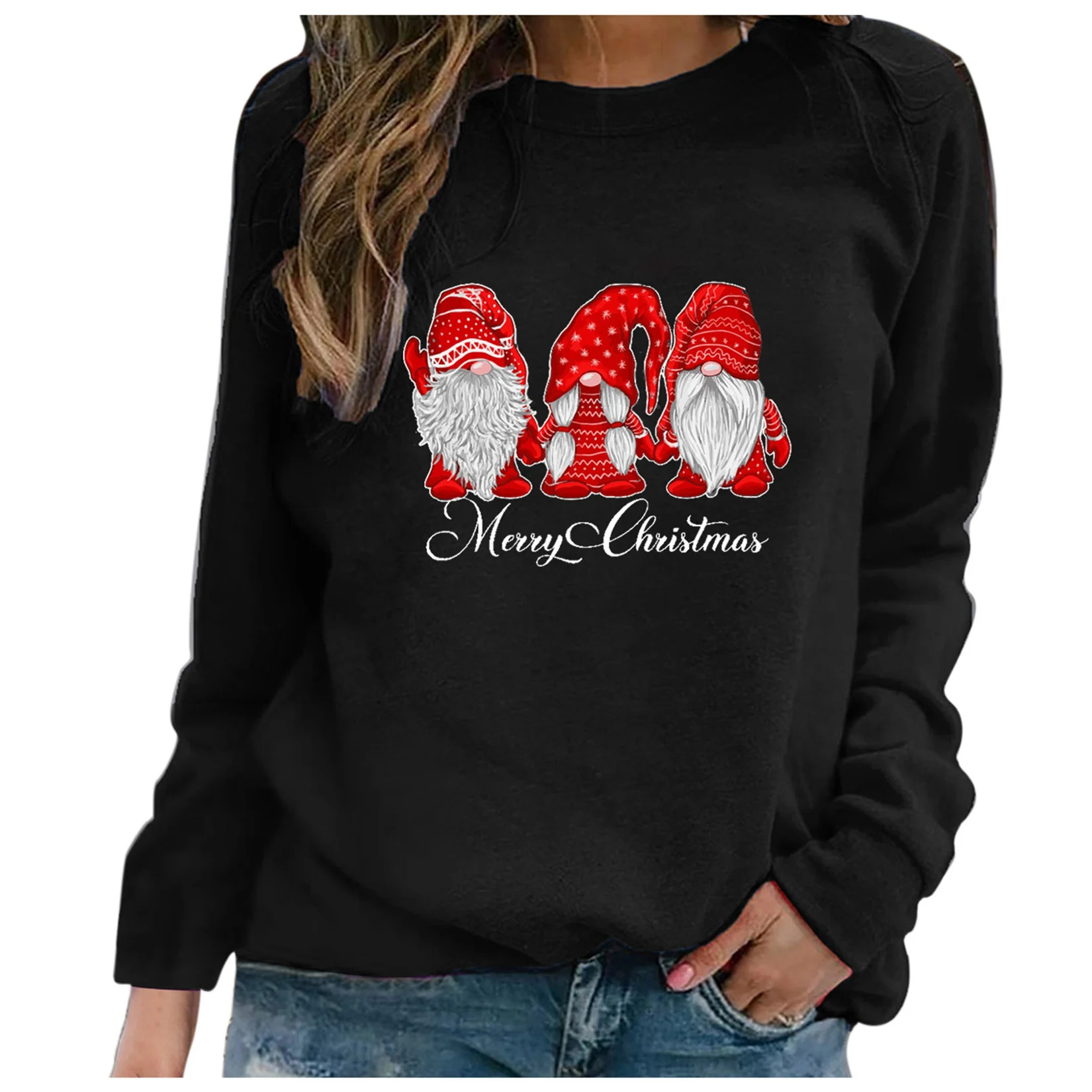 

Women Raglan Long Sleeve Pullover T-shirts Christmas Dwarf Graphic Shirts Baseball Tee Tops T Shirt Women Graphic T Shirts