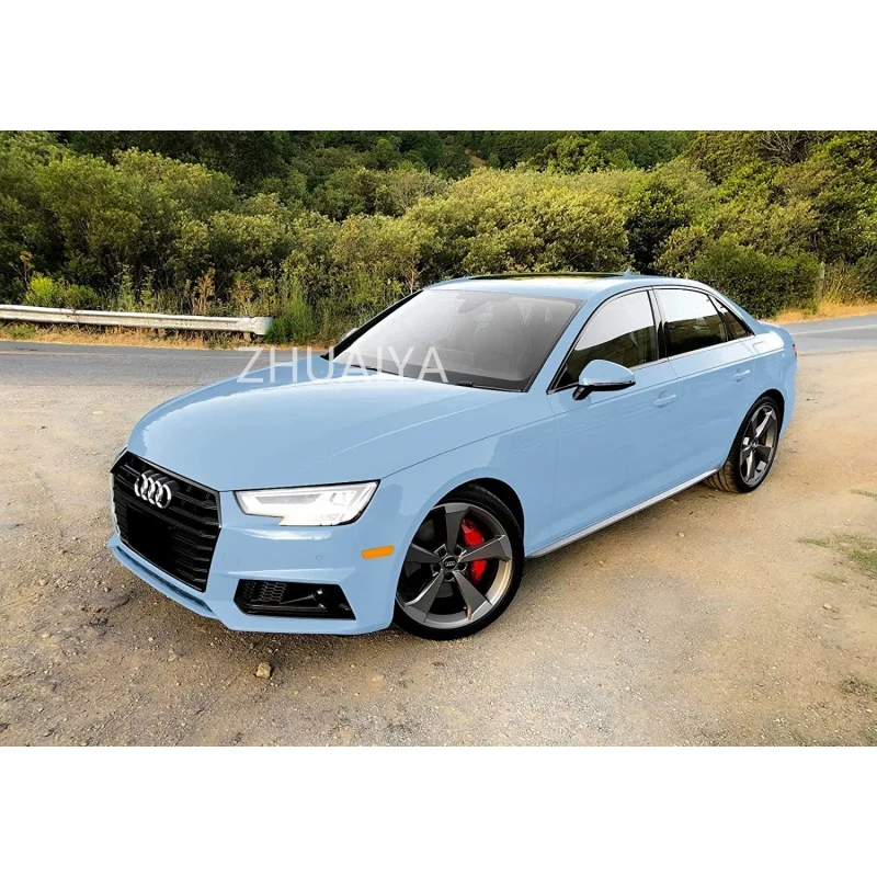 

Пленка для замены цвета автомобиля морской бриз, синяя премиум-класса, Супер Глянцевая наклейка, самодельная наклейка, автомобиль, автомоби...