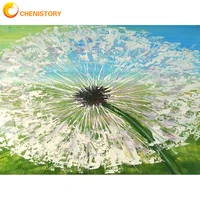 chenistory full square 5d diy diamond painting dandelion flowers pictures of rhinestones diamond embroidery home decor