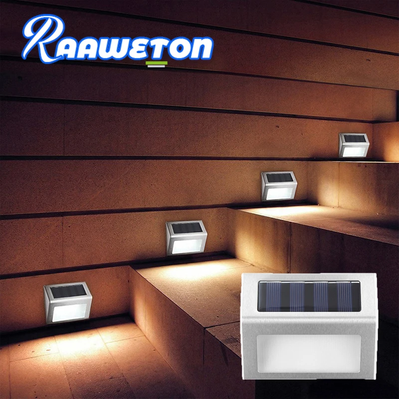 

Уличный светодиодный светильник на солнечной батарее для лестницы, водонепроницасветильник лампы для украшения дома, для дорожек, сада, ба...