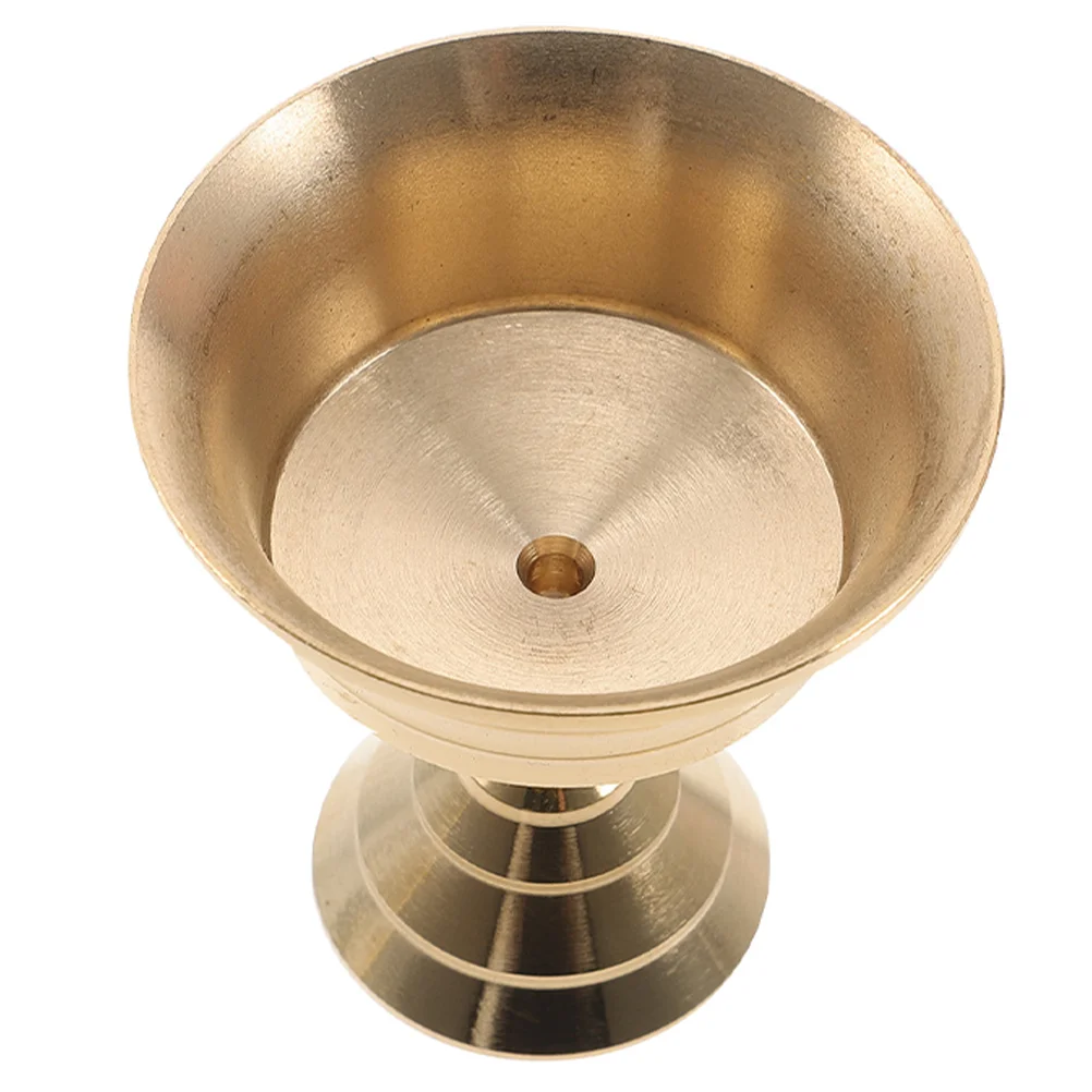 

Holder Lamp Oil Butter Cup Tibetan Ghee Offering Light Golden Altar Tealight Stand Diwali Pooja Tea Birthday Temples Base