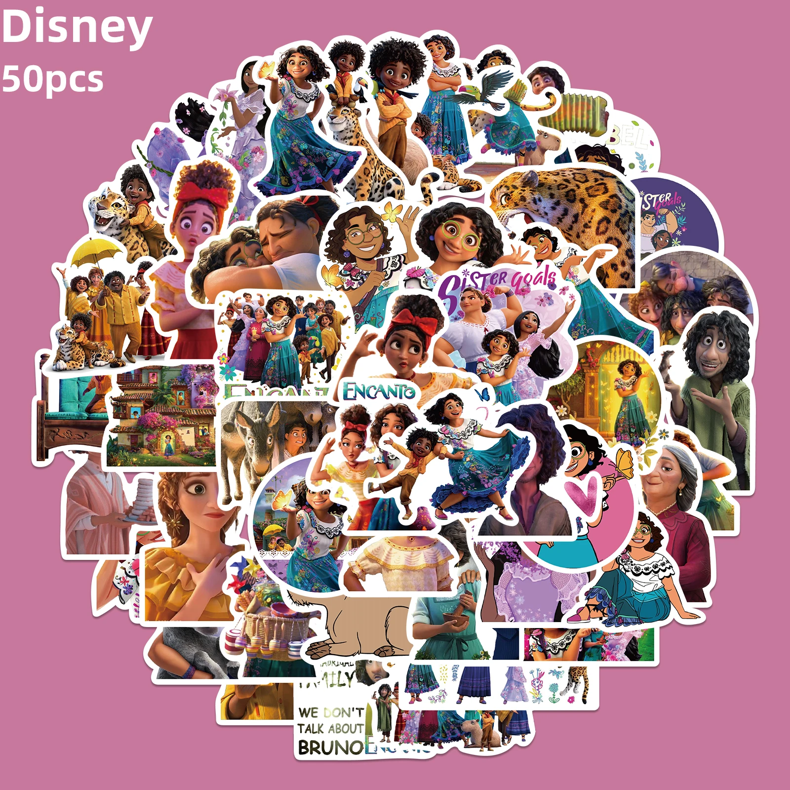 

25/50PCS Disney Encanto Mirabel Stickers Disney Cartoons Movie Kawaii Fashion Anime Sticker for Laptop Phone Fridge Decor
